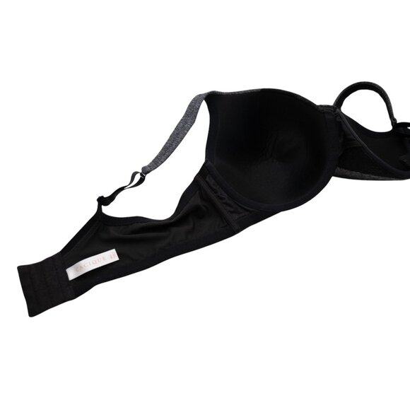 Lane Bryant Cacique T-Shirt Bra 46C Gray Lace Trim Lightly Lined Full Coverage - Picture 8 of 12